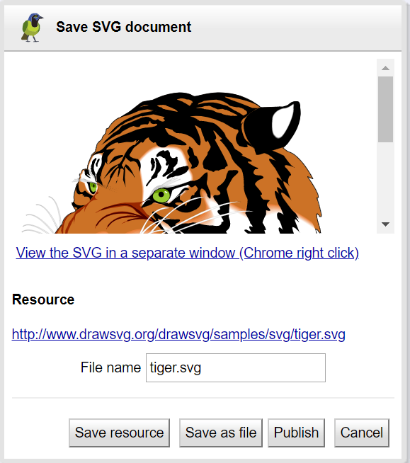 Saving a SVG URL