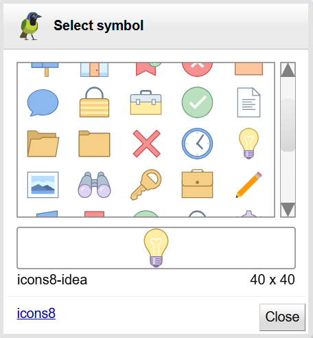 Symbol chooser